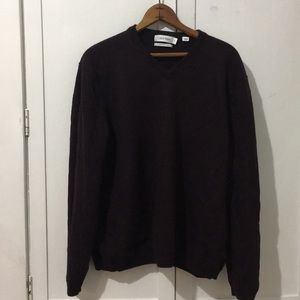 Calvin Klein V Neck Fine Merino Wool Sweater XL